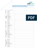 Formulario para Cadastramento