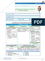 Sesiones de Aprendizaje - Semana 1 - UD II - Editora Quipus Perú