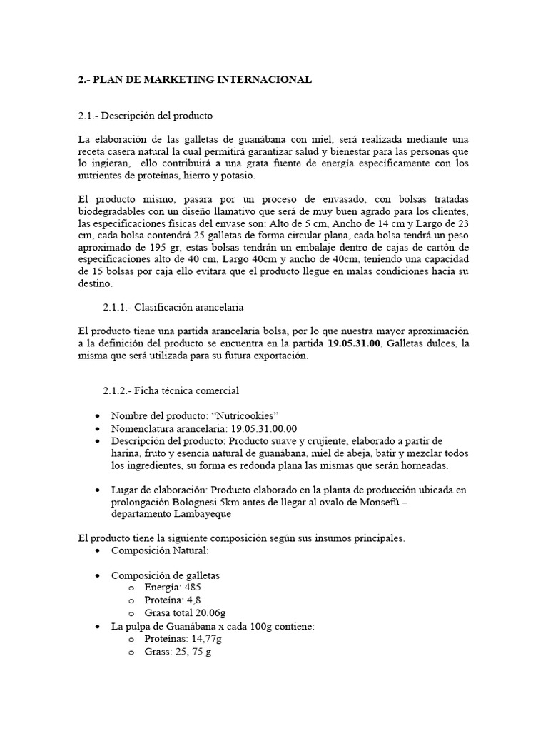 Plan de Marketing Internacional Avance | PDF | El comercio ...