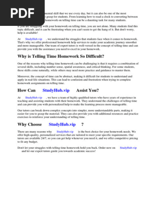 Homework Help Telling Time