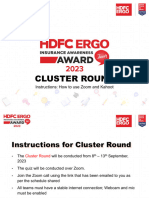 HDFC ERGO Cluster Round 2023