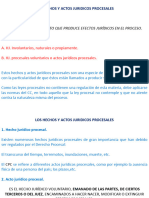 Los Hechos Y Actos Juridicos Procesales: Es Aquel Acontecimiento Que Produce Efectos Jurídicos en El Proceso