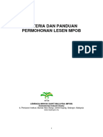 NASKHAH BUKU KRITERIA LESEN MPOB MalayVersion Latest