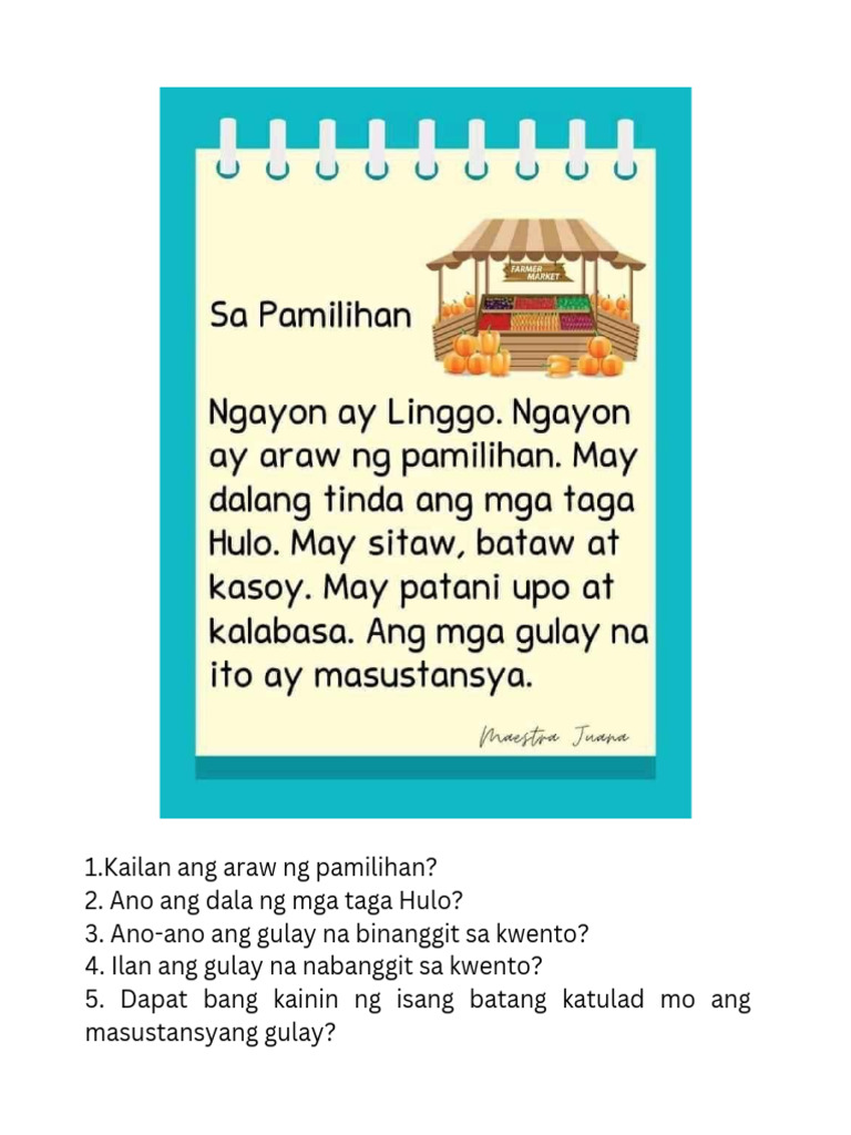 5 Maikling Kwento | PDF