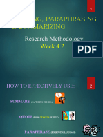 Week 4.2.Quoting-Paraphrasing and Summarizing