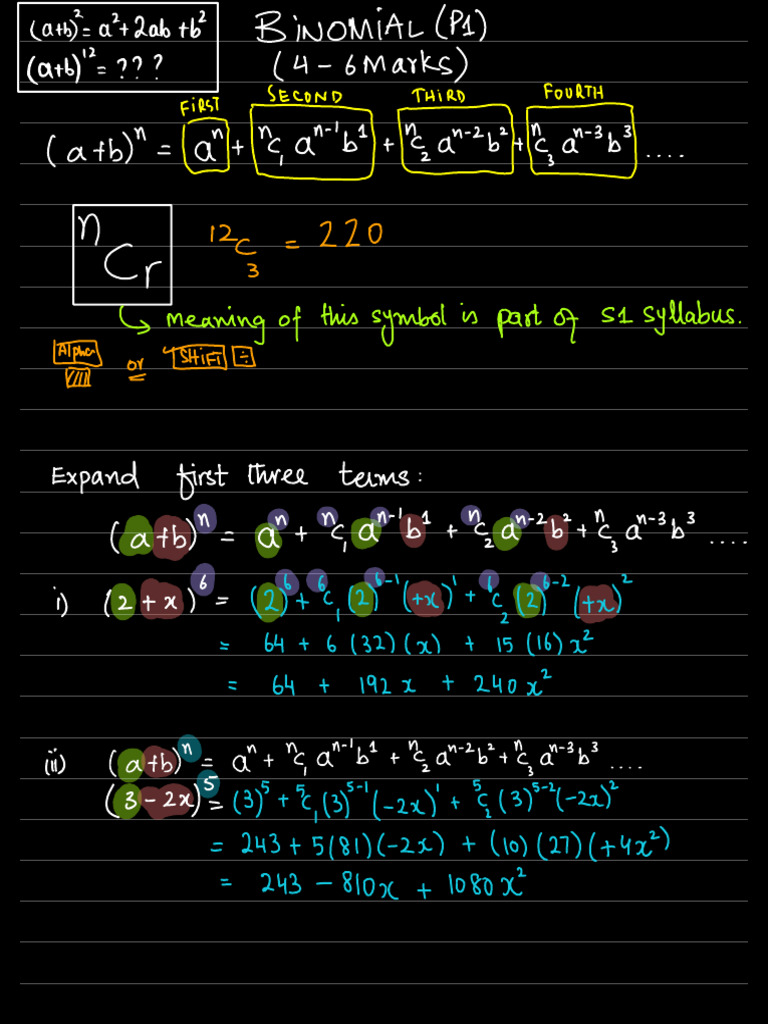 【美品】THEOREM 15ポンド Binomial Theorem | PDF | Algebra
