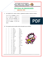 EXAMEN FINAL - SEGUNDO AÑO