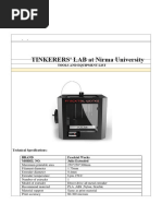 Tools and Equipment at TL LAB NU