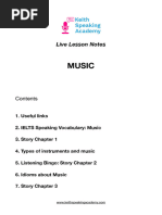 Music Live Lesson Notes