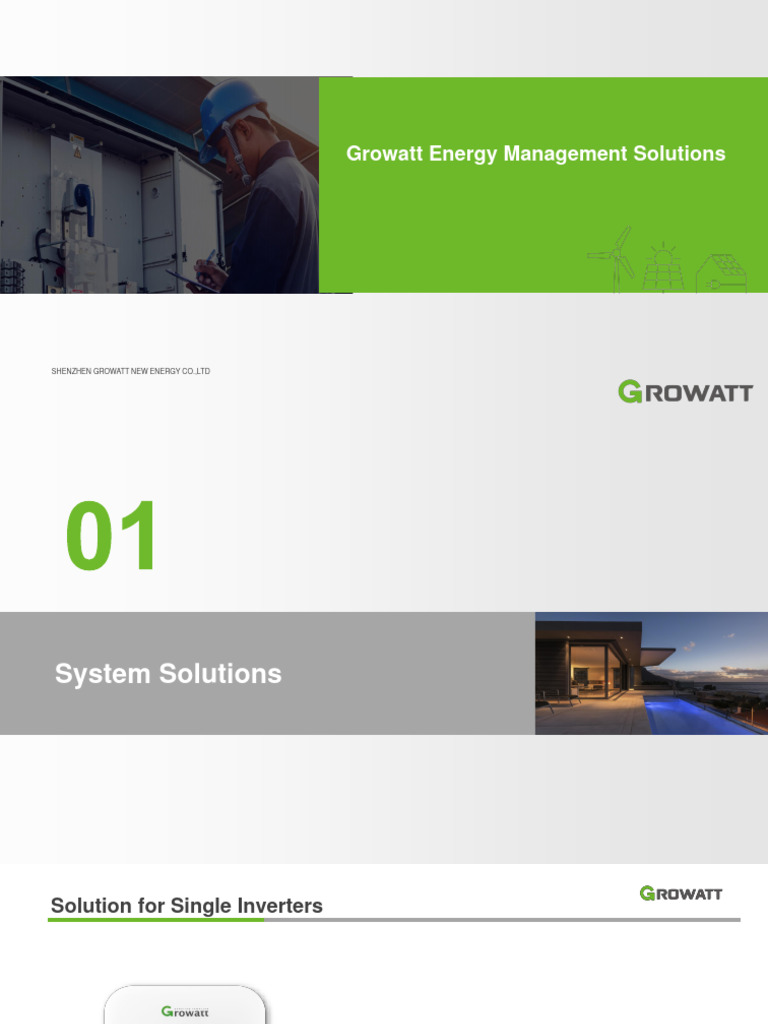 Growatt Energy Management Solution Pdf Power Inverter Power Supply