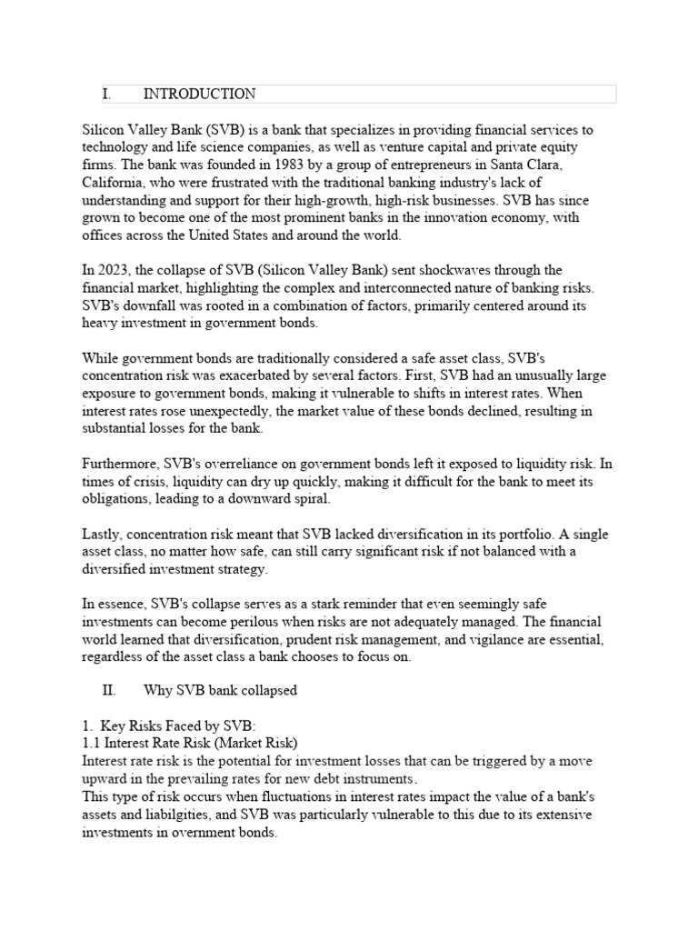 SVB Collapse: Risks and Causes | PDF | Market Liquidity | Financial Risk