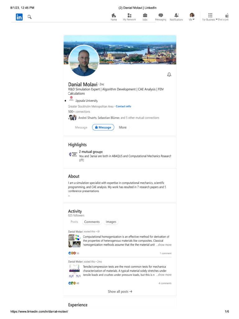 Linkedin Profile Pdf