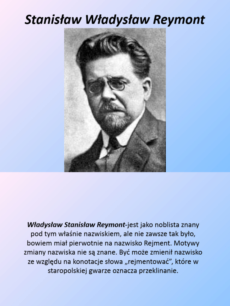 Stanisław Władysław Reymont | PDF