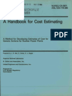 A Handbook For Cost Estimating: Do Not Microfilm Cover