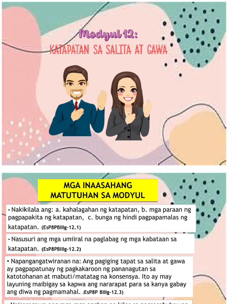 M12 Ppt. Katapatan Sa Salita at Gawa | PDF