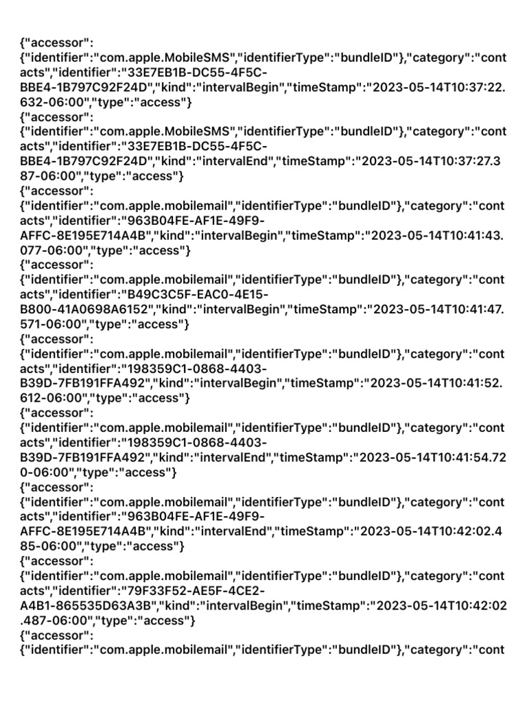 Access Logs for Apple Apps | PDF