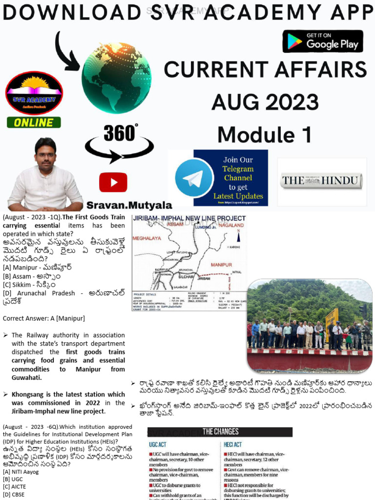 Aug 2023 - Current Affairs - Monthly PDF - 23907622 - 2023 - 12 - 29 ...