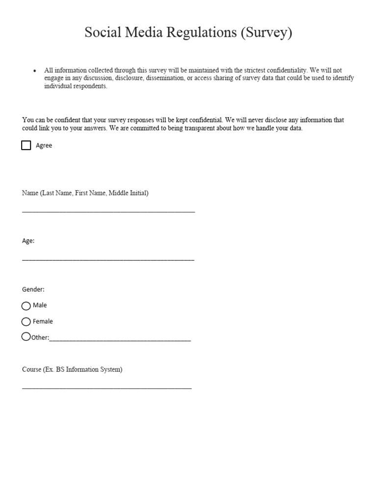 Social Media Regulations Survey | PDF | Social Science