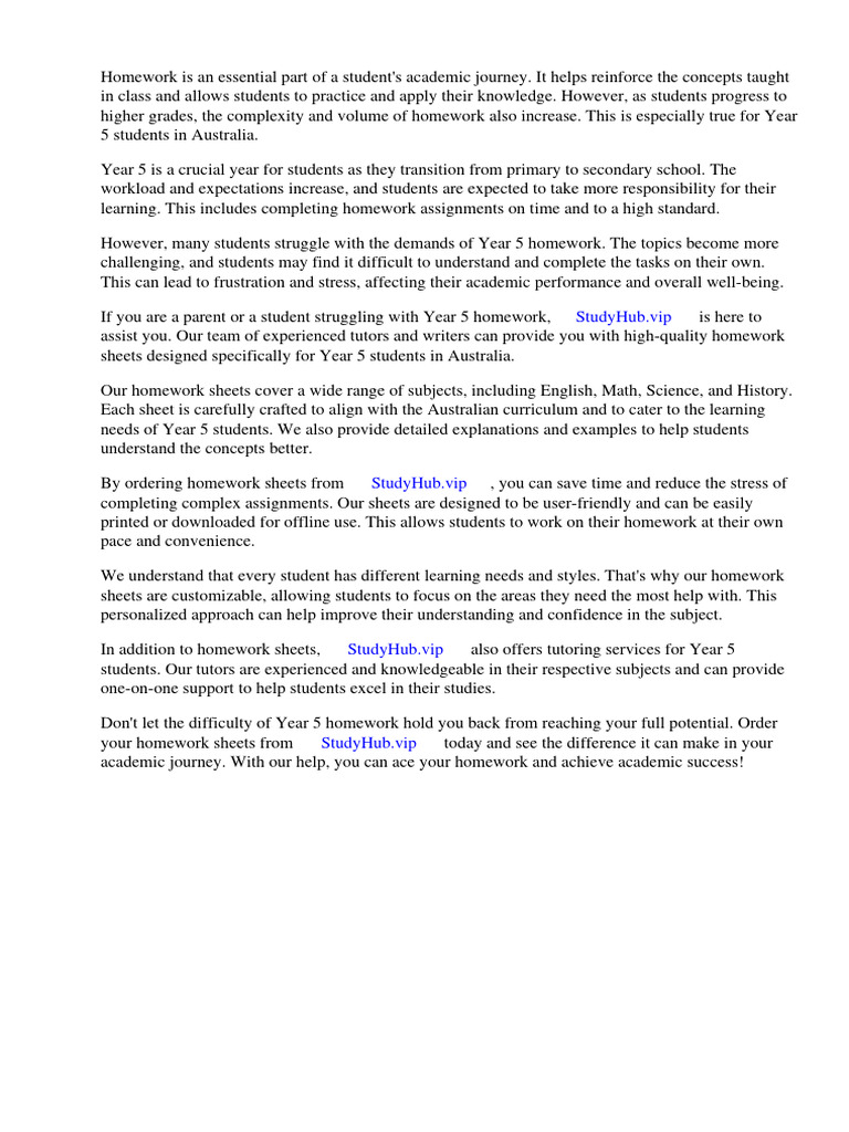 Year 5 Homework Sheets Australia | PDF | Worksheet | Mathematics
