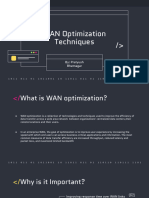 WAN Optimization Techniques: By: Pratyush Bhatnagar