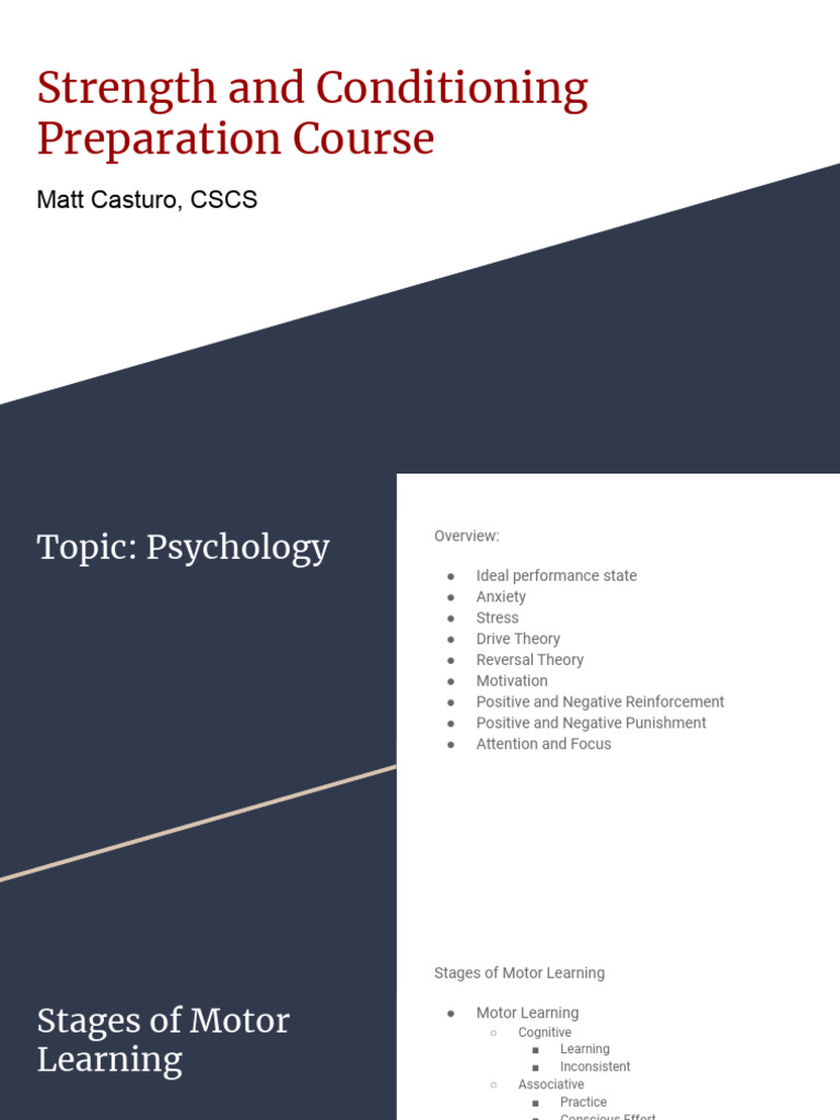 Chapter8 Sports Psychology PDF Anxiety Motivational