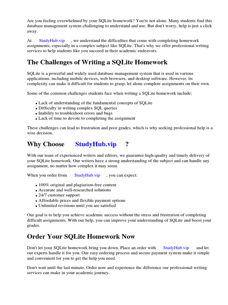 Sqlite homework pdf sql databases