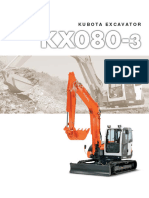Kubota KX080 3 Excavator Specifications