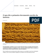 O Que Diz o Primeiro Documento Escrito Da História - BBC News Brasil