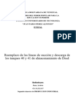 Reemplazo de Las Lineas de Succion y Descarga de Los Tanques 40 y 41 de Almacenamiento de Disel