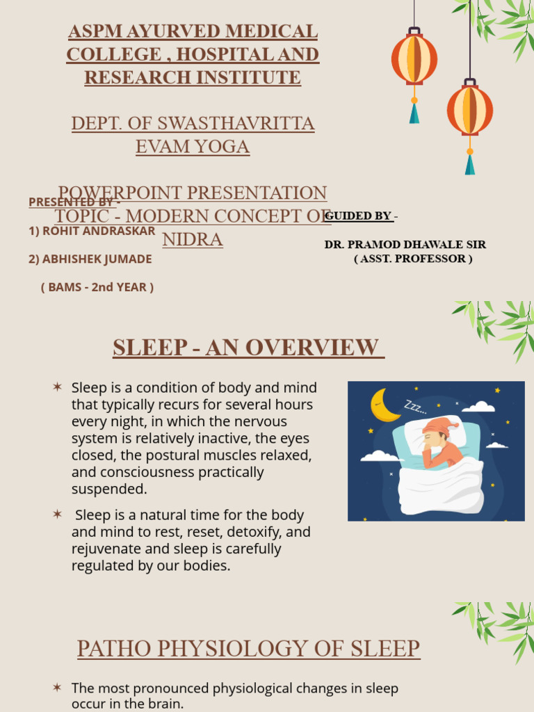Modern Concepts of Sleep and Health | PDF | Sleep | Rapid Eye Movement ...