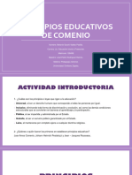 Principios Educativos de Comenio - Pedagogía General