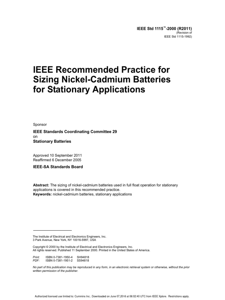 IEEE Recommended Practice For Sizing Nic-1 | PDF | Implied Warranty