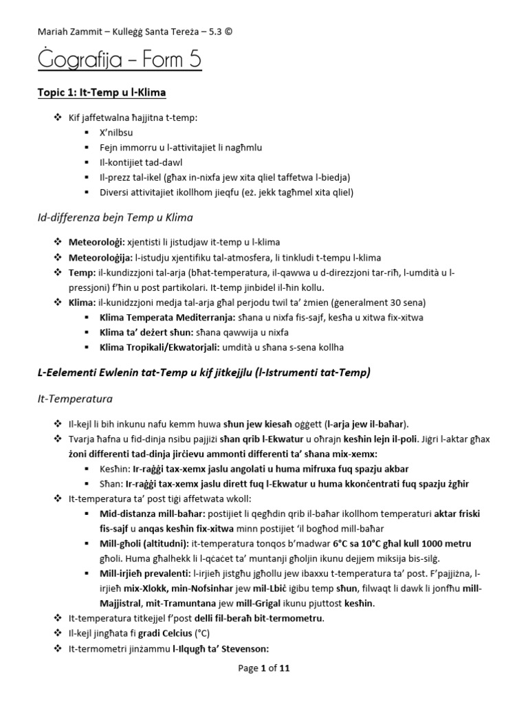 Geography F5 | PDF
