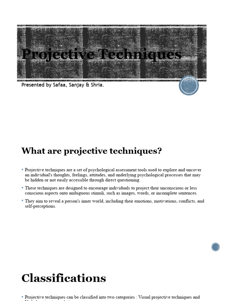 Understanding Projective Techniques in Psychology | PDF | Behavioural ...