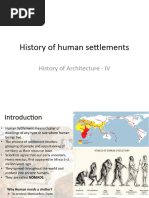 History of Human Settlements