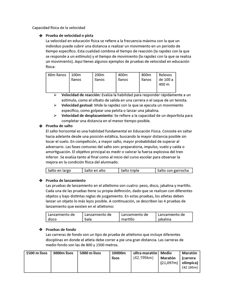 Trabajo de Educacion Fisica | PDF | Deporte del atletismo | Deportes