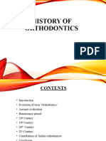 History of Orthodontics: Presented By: Dr. Kipenzula Esther Aier Mds 2 Year