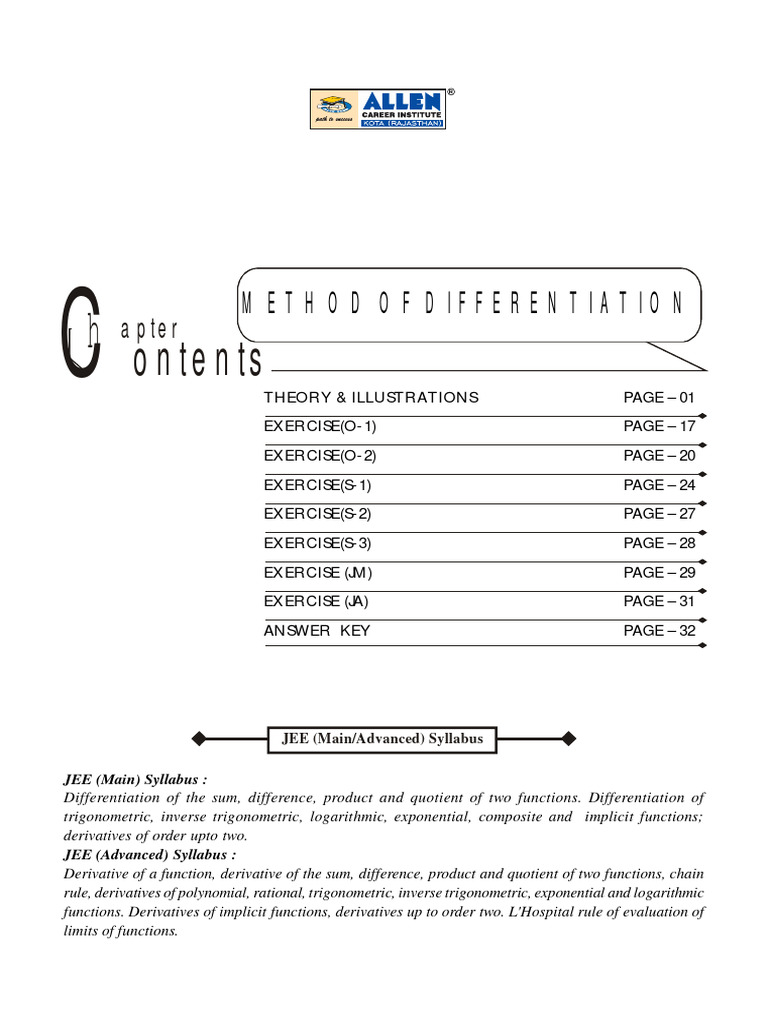 Mod - Concept For JEE/NEET | PDF | Function (Mathematics) | Derivative
