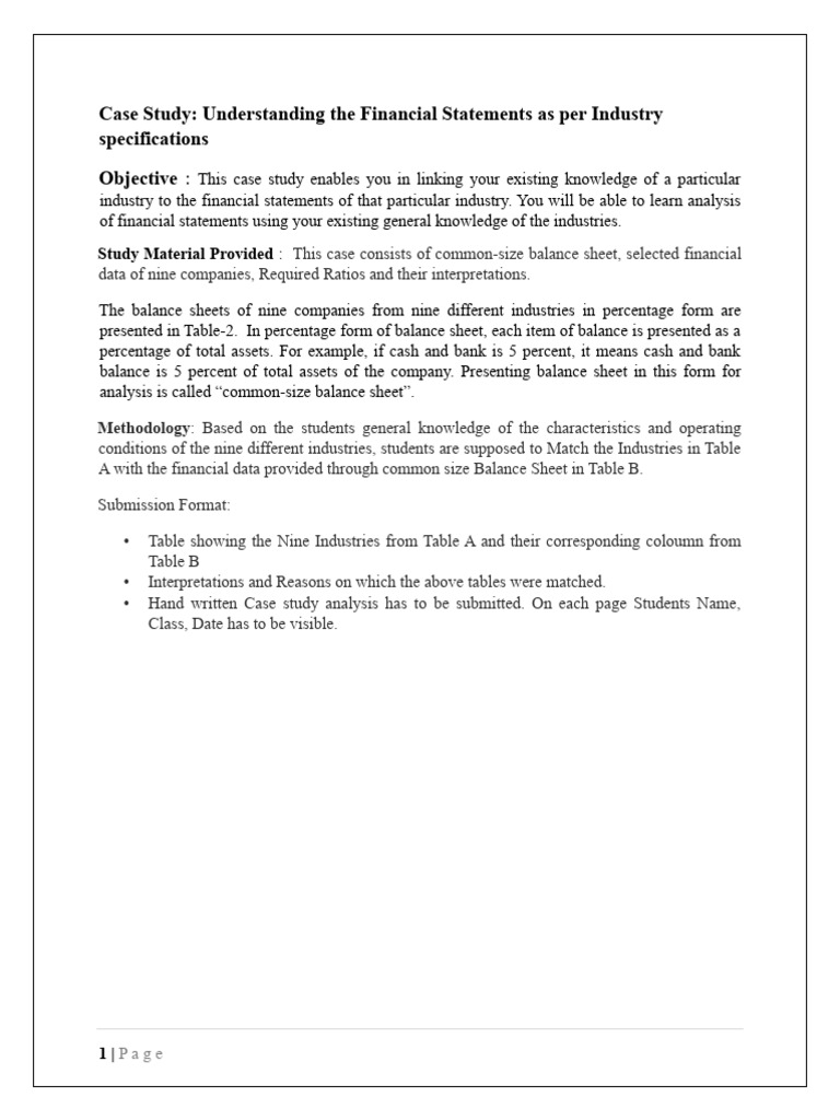Accounts Case Study | PDF | Balance Sheet | Revenue