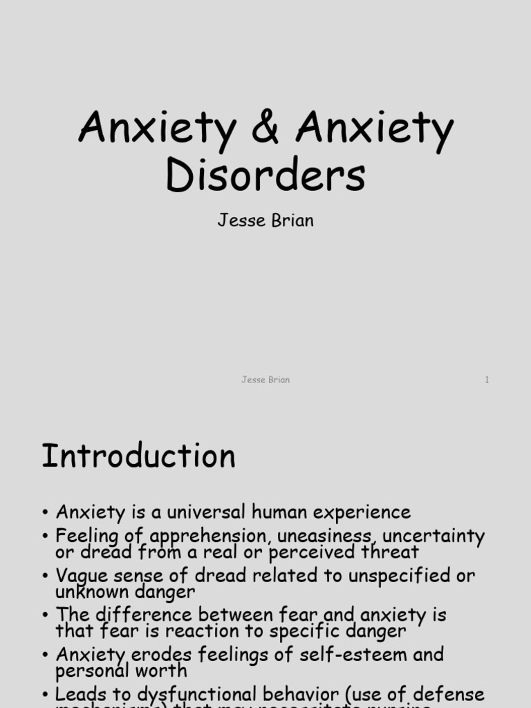 Anxiety Anxiety Disorders Class Pdf Anxiety Disorder Obsessive