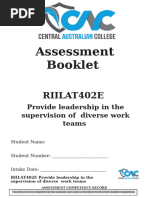 RIILAT402E CAC Assessment Booklet