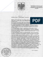 Sokolnicki Papier Firmowy 1990 Pieczęć Prezydenta I Ministrów