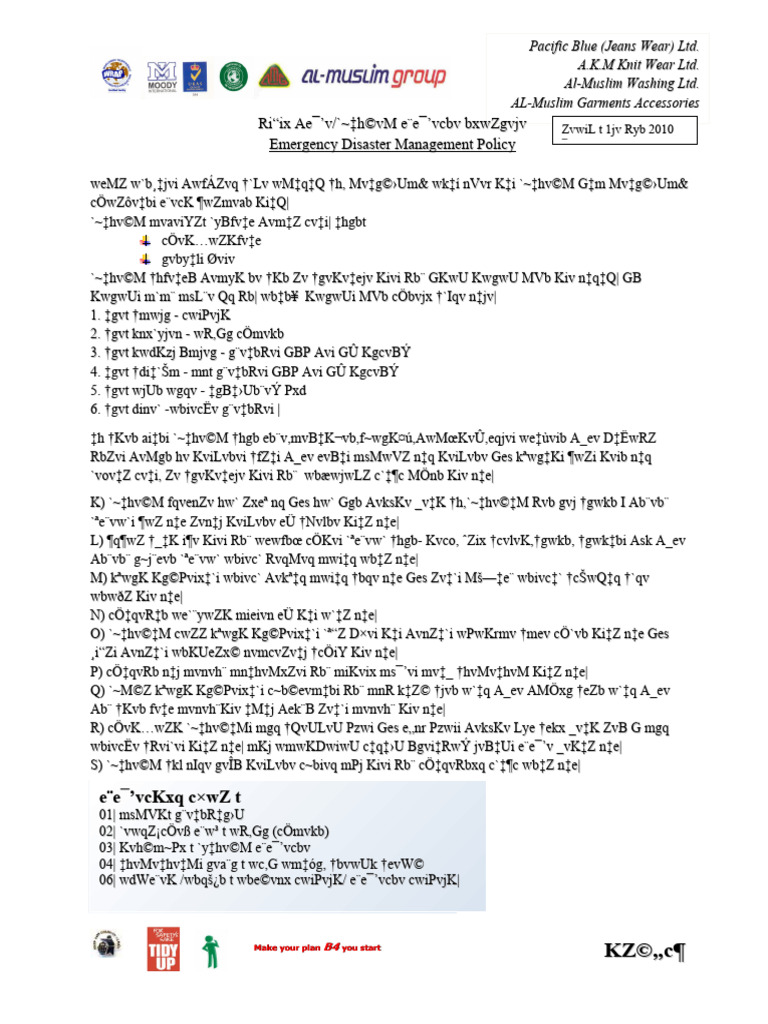 Disaster Management Policy Pdf