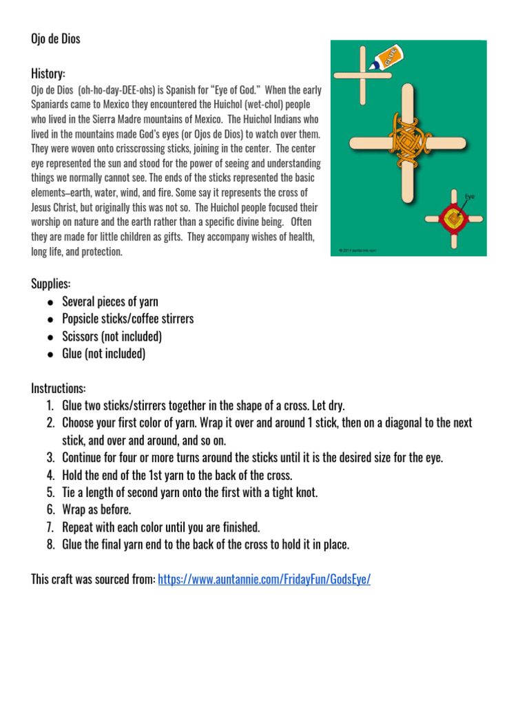 Ojo de Dios Instructions | PDF