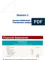 Session 2 - Income Statement and Transaction analysis