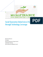 Social Guarantee Linked Micro-Finance Through Technology Leverage