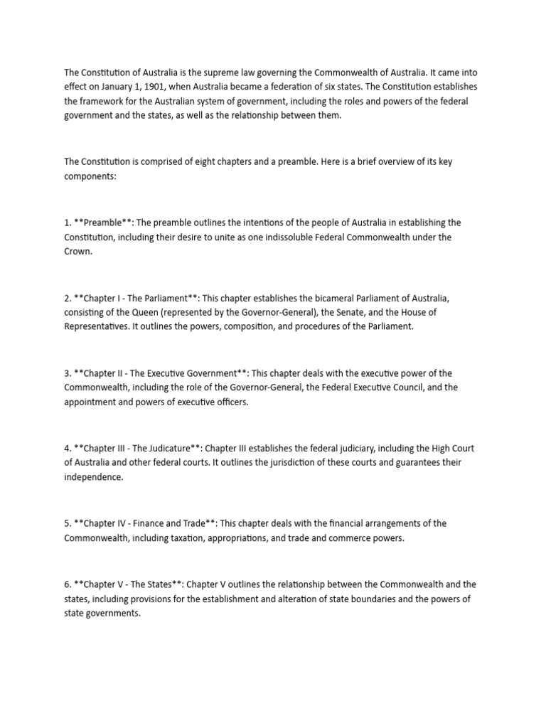 Constitution Of Australia Pdf Political Charters Legal Documents