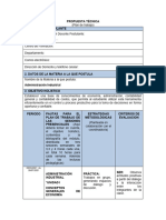 Ejemplo PROPUESTA TÉCNICA Plan de Clases