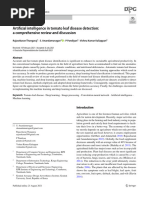 Artificial Intelligence in Tomato Leaf Disease Detection: A Comprehensive Review and Discussion