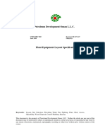PDO SP 1127 Plant Equipment Layout Specification